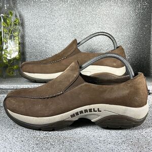 Merrell Primo Seam Moc DK Taupe Shoes Leather Suede Size 9